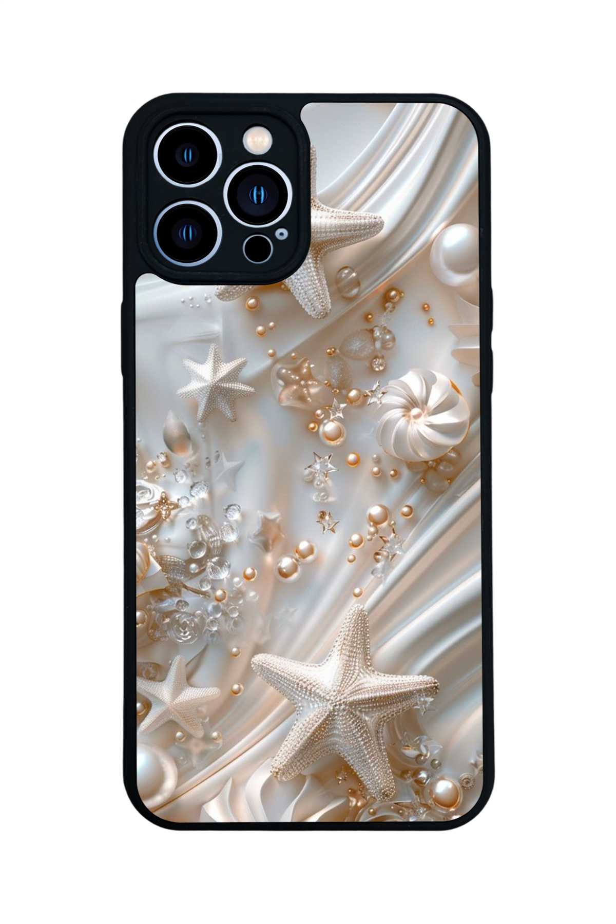 iPhone 12 Pro Max Uyumlu  İnci Tasarımlı Glossy Premium Kılıf
