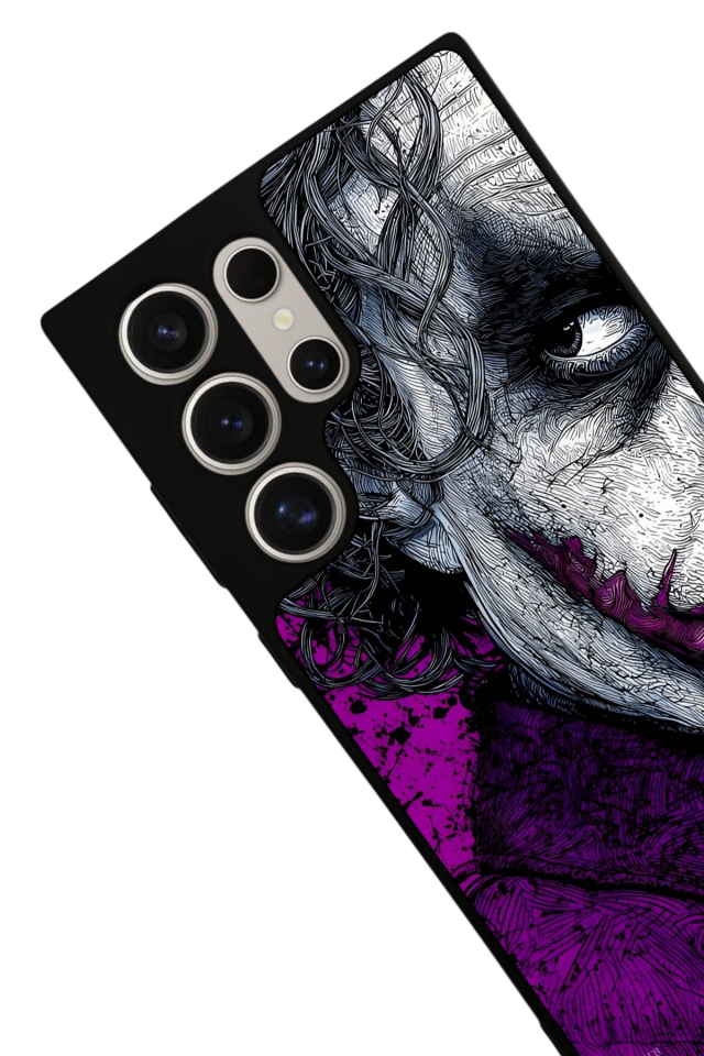 Samsung Galaxy S22 Ultra Uyumlu Joker Tasarımlı Glossy Premium Kılıf