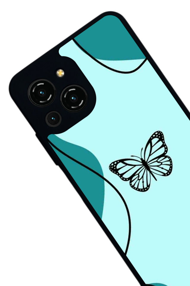 Reeder S23 Pro Max Uyumlu Kelebek Tasarımlı Glossy Premium Kılıf