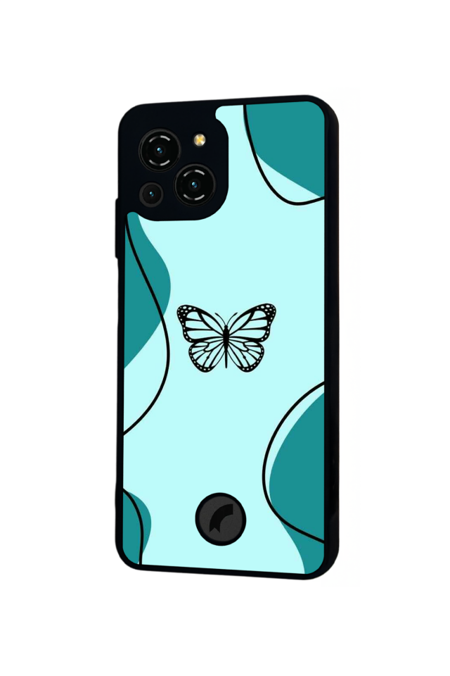 Reeder S23 Pro Max Uyumlu Kelebek Tasarımlı Glossy Premium Kılıf