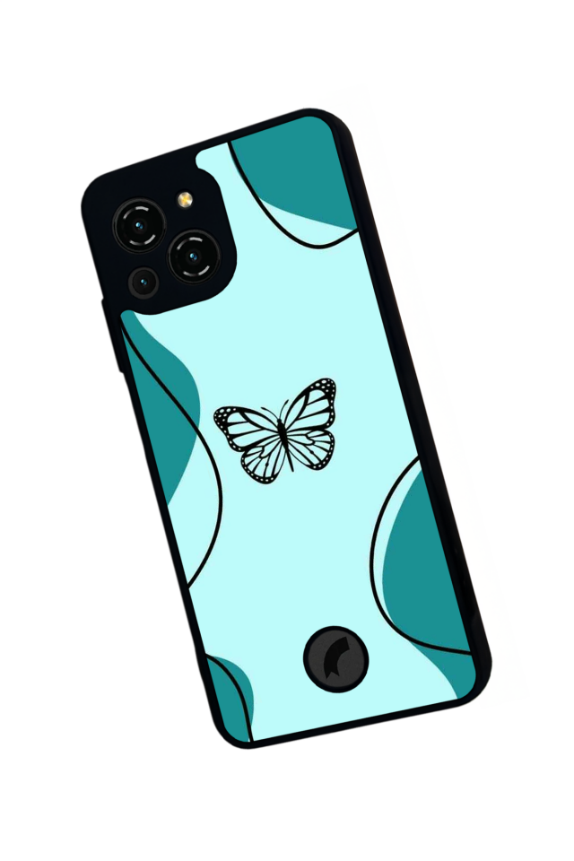 Reeder S23 Pro Max Uyumlu Kelebek Tasarımlı Glossy Premium Kılıf