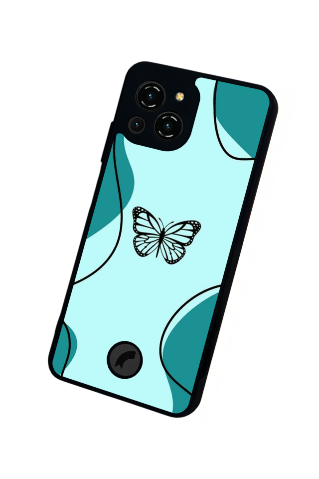 Reeder S23 Pro Max Uyumlu Kelebek Tasarımlı Glossy Premium Kılıf
