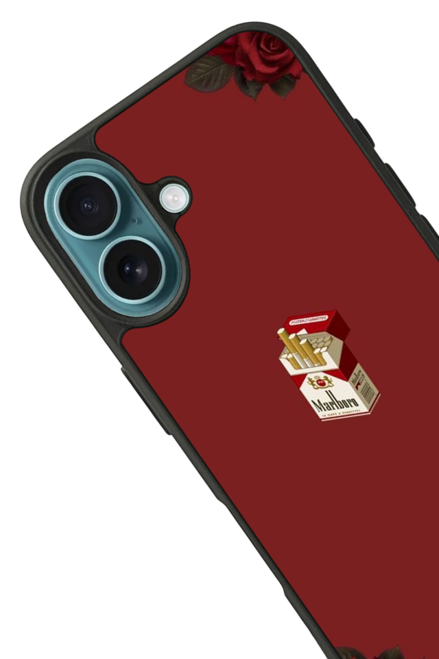 iPhone 16 Plus Uyumlu Kirmizi Tasarımlı Glossy Premium Kılıf