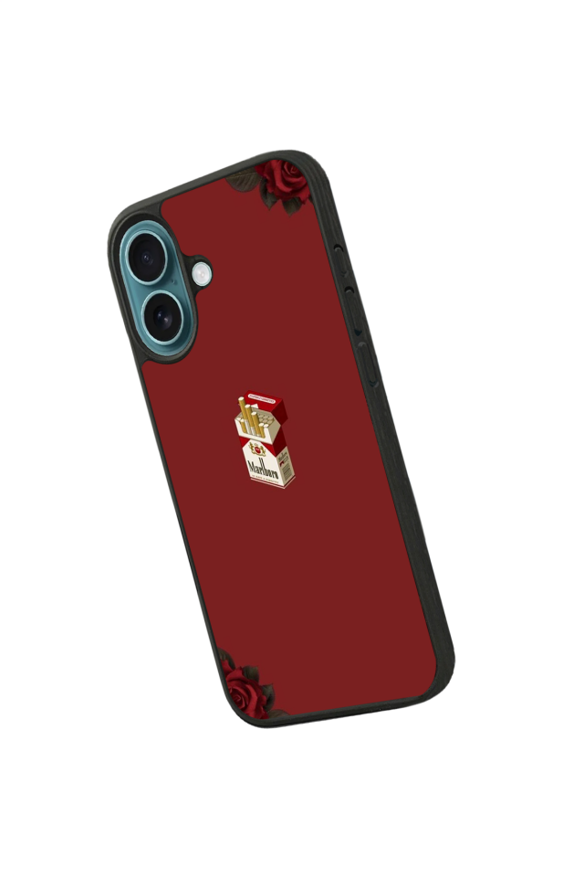 iPhone 16 Plus Uyumlu Kirmizi Tasarımlı Glossy Premium Kılıf