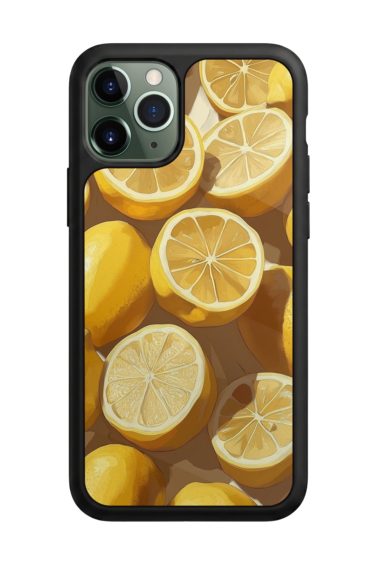 iPhone 11 Pro Max Uyumlu Limon Tasarımlı Glossy Premium Kılıf