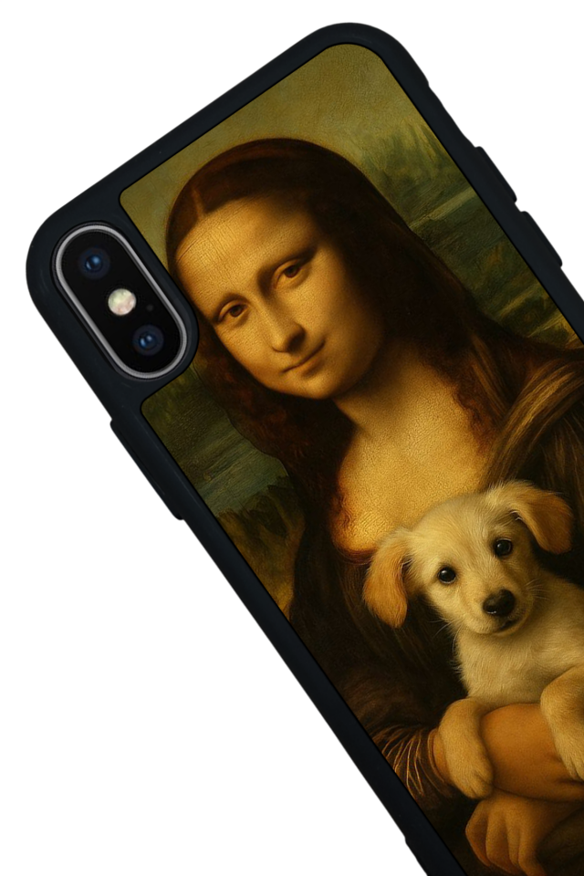 iPhone XS Max Uyumlu Monalisa Tasarımlı Glossy Premium Kılıf