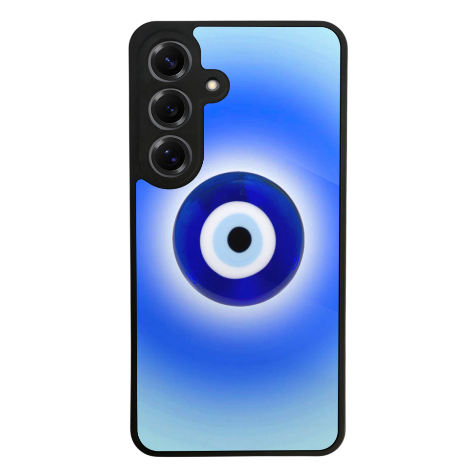 Samsung Galaxy S25 Uyumlu Nazar Tasarımlı Glossy Premium Kılıf