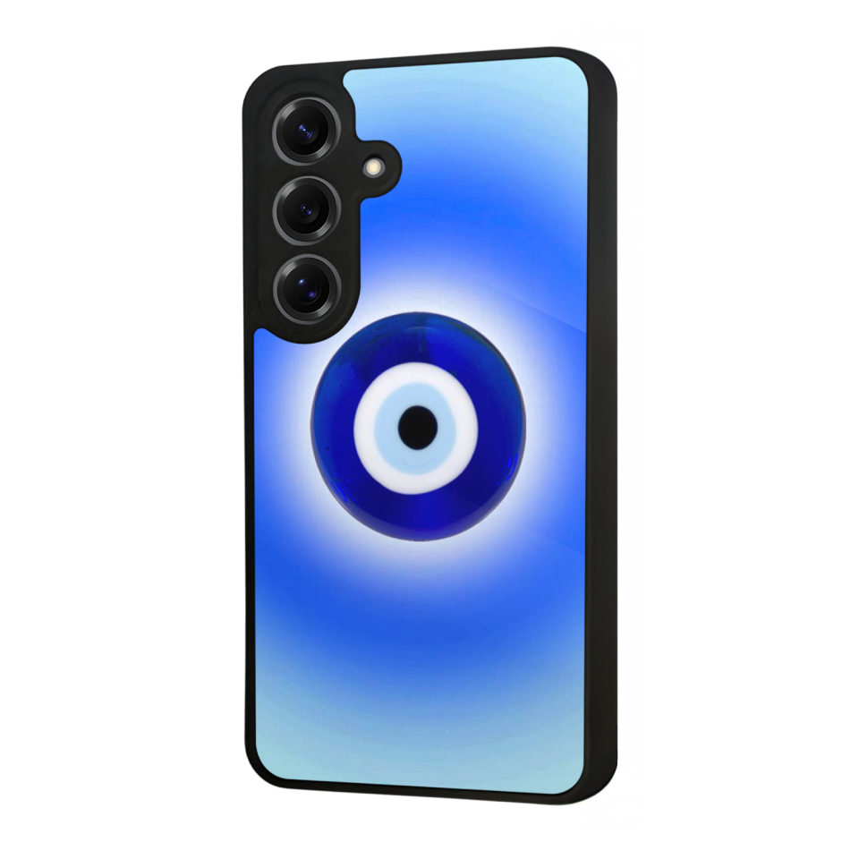 Samsung Galaxy S25 Uyumlu Nazar Tasarımlı Glossy Premium Kılıf