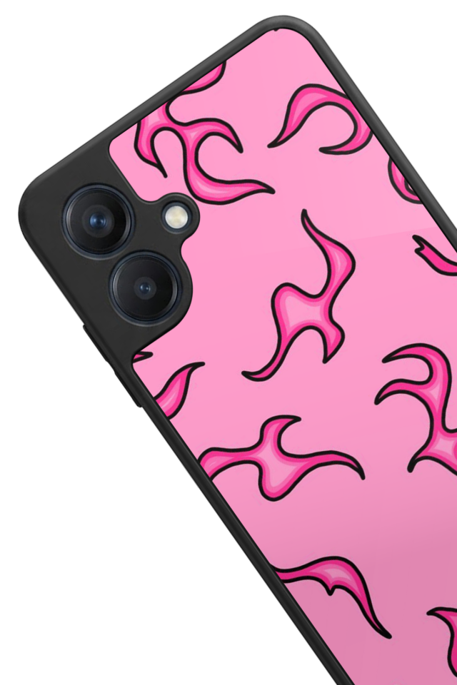 Samsung Galaxy A07 Uyumlu Retro Flame Patterns Tasarımlı Glossy Premium Kılıf