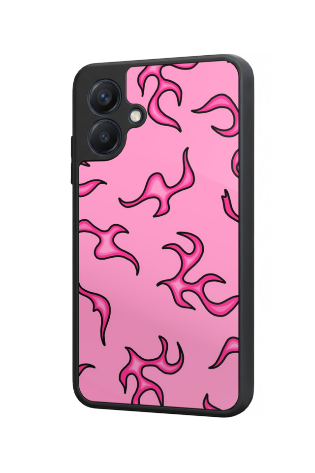 Samsung Galaxy A07 Uyumlu Retro Flame Patterns Tasarımlı Glossy Premium Kılıf