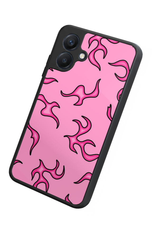Samsung Galaxy A07 Uyumlu Retro Flame Patterns Tasarımlı Glossy Premium Kılıf