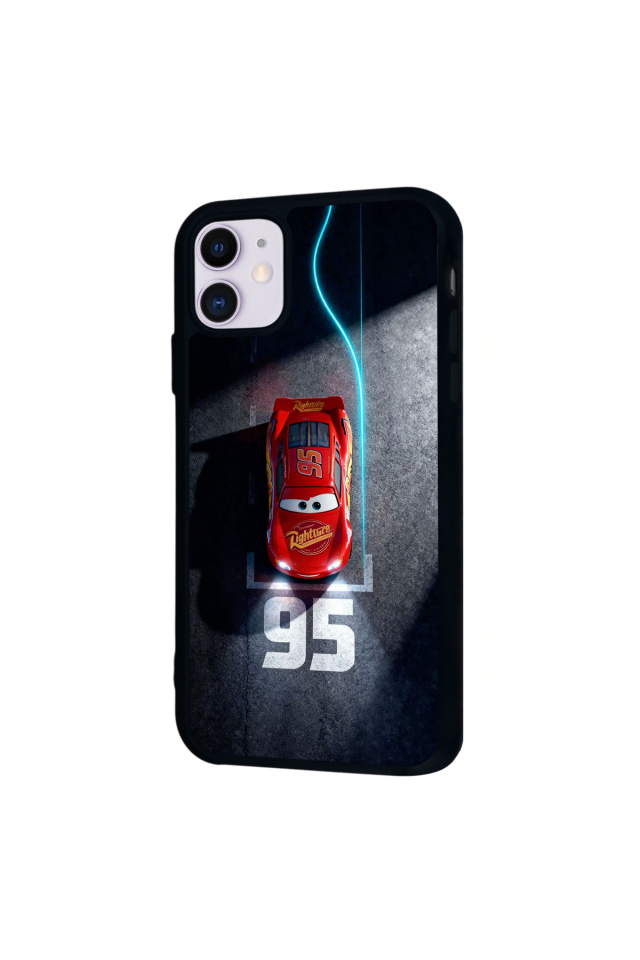iPhone 11 Uyumlu Şimsek McQueen Tasarımlı Glossy Premium Kılıf