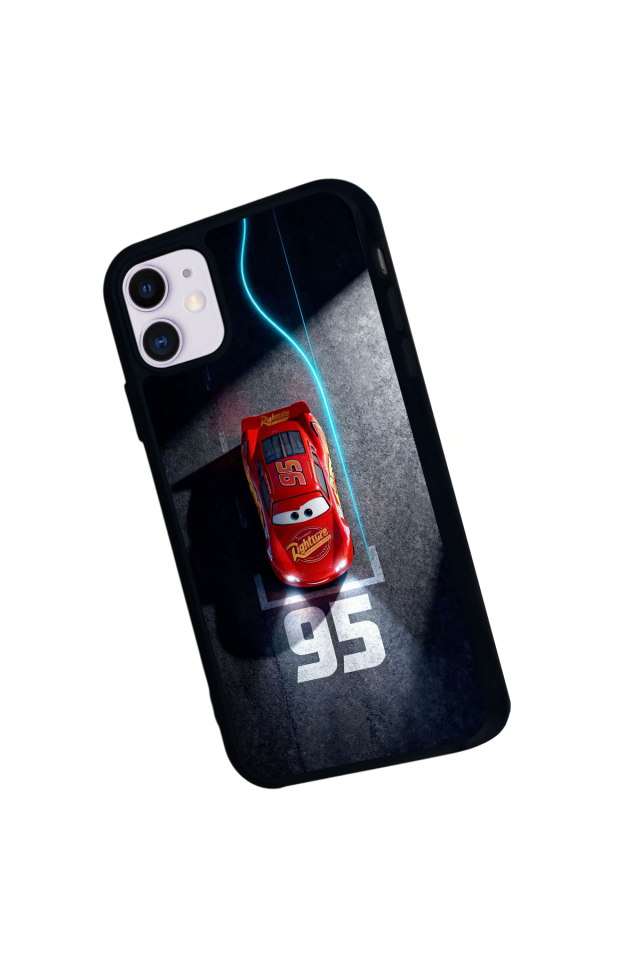 iPhone 11 Uyumlu Şimsek McQueen Tasarımlı Glossy Premium Kılıf