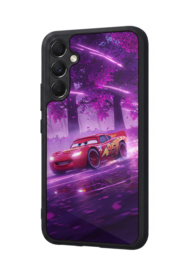 Samsung Galaxy M34 Uyumlu Şimsek McQueen Tasarımlı Glossy Premium Kılıf