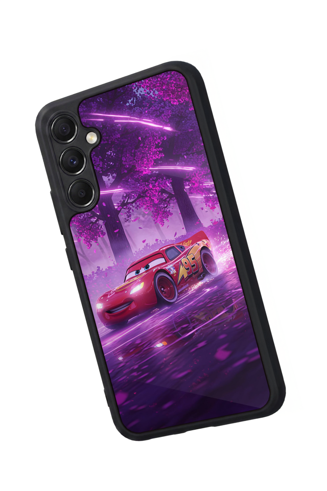 Samsung Galaxy M34 Uyumlu Şimsek McQueen Tasarımlı Glossy Premium Kılıf