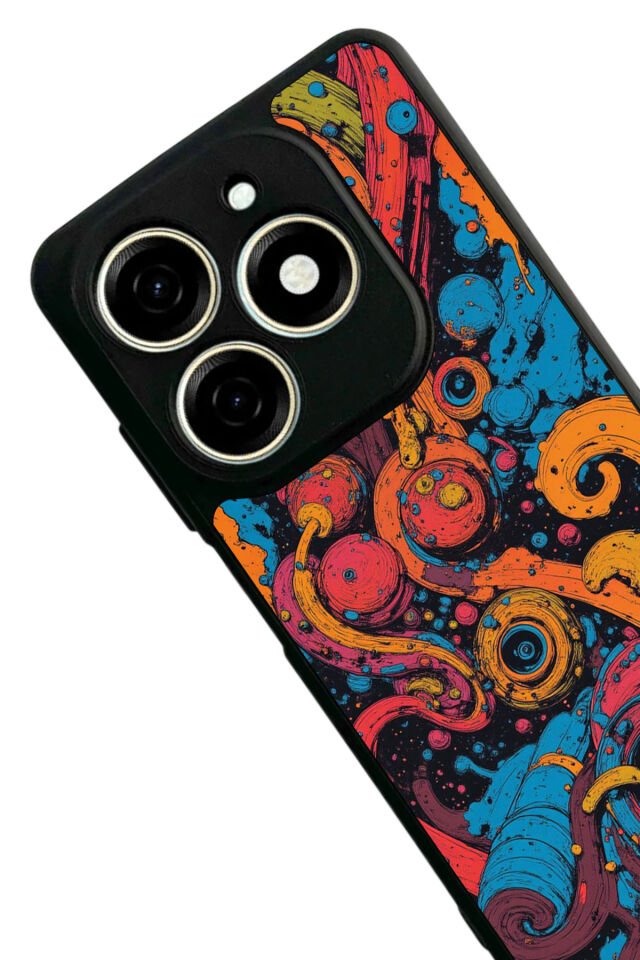 Tecno Spark 20/20C Uyumlu Abstract Tasarımlı Glossy Premium Kılıf