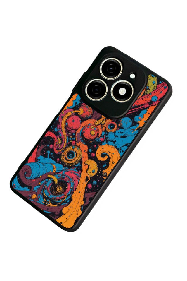 Tecno Spark 20/20C Uyumlu Abstract Tasarımlı Glossy Premium Kılıf