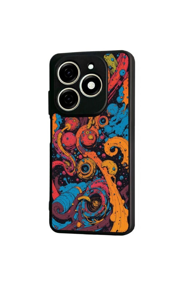 Tecno Spark 20/20C Uyumlu Abstract Tasarımlı Glossy Premium Kılıf