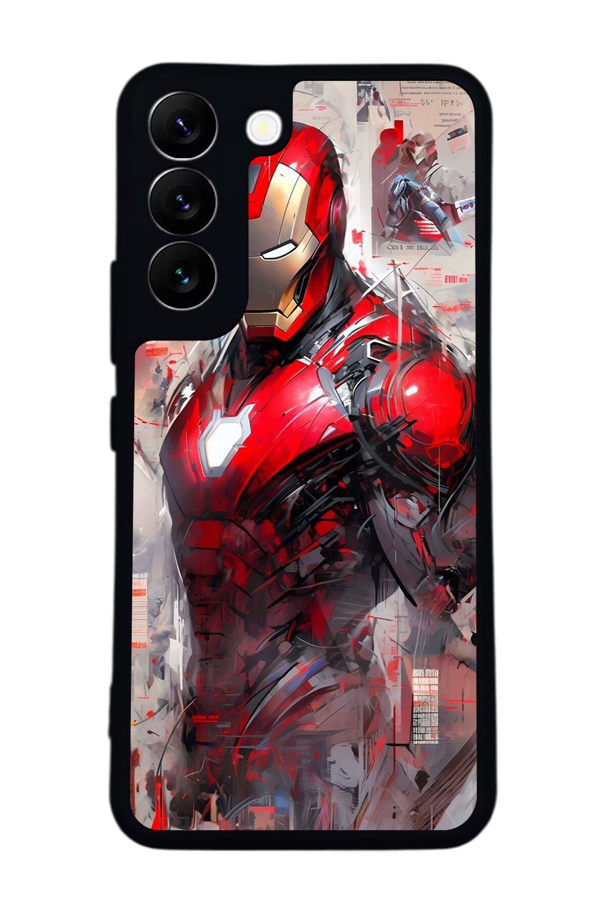 Samsung Galaxy S22 Uyumlu Iron Man ( Demir Adam ) Tasarımlı Glossy Premium Kılıf