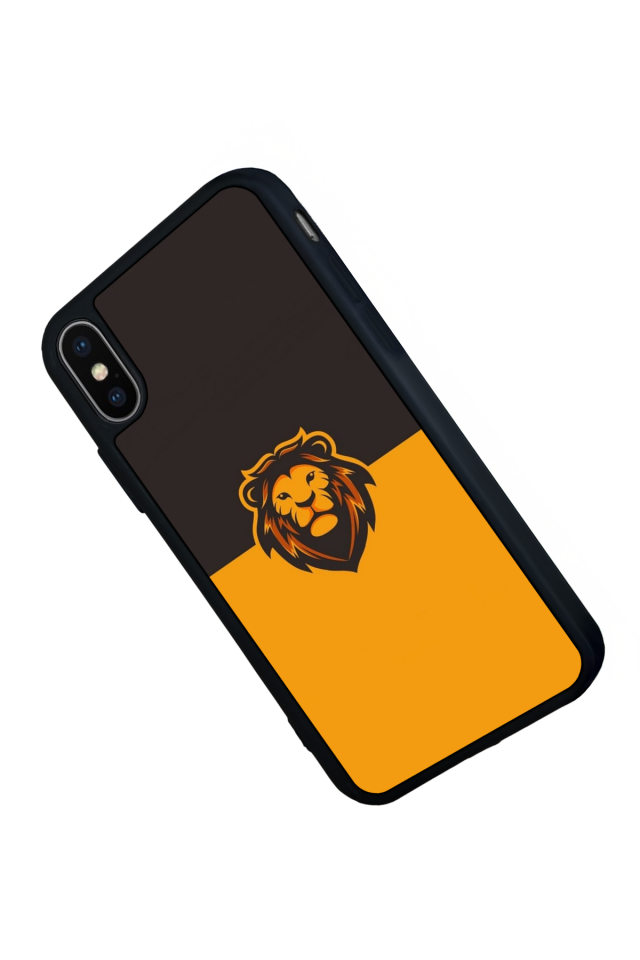iPhone X/ XS Uyumlu Aslan Tasarımlı Glossy Premium Kılıf