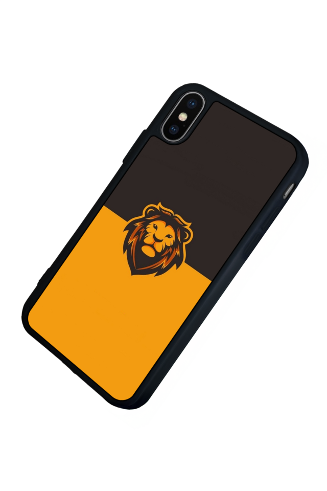 iPhone X/ XS Uyumlu Aslan Tasarımlı Glossy Premium Kılıf