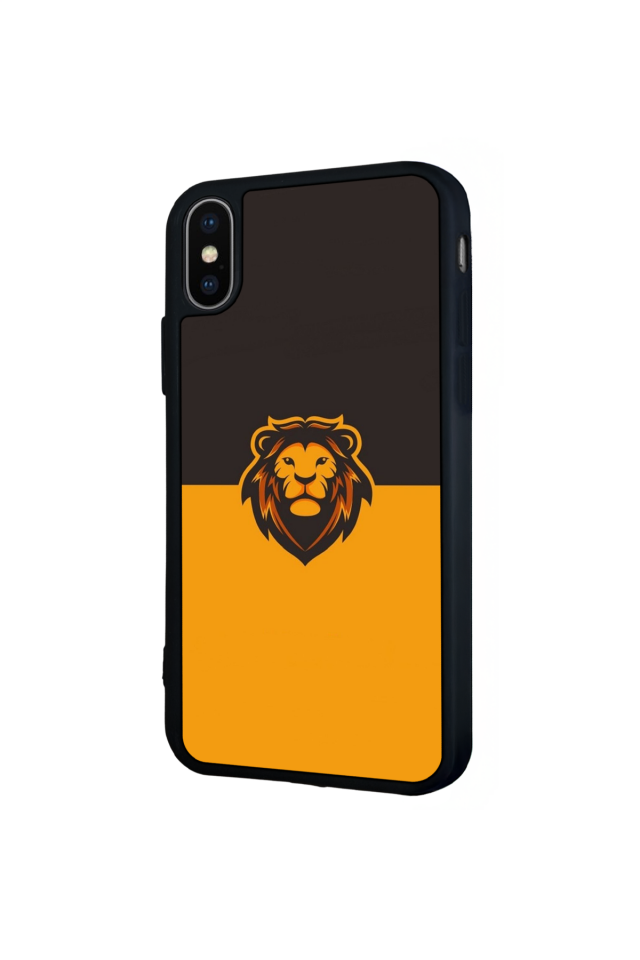 iPhone X/ XS Uyumlu Aslan Tasarımlı Glossy Premium Kılıf