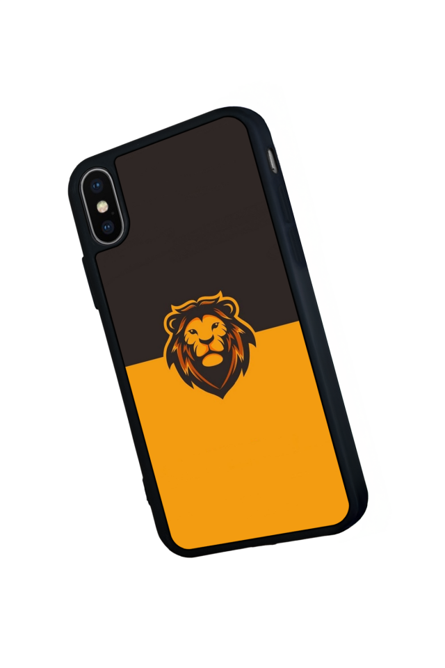 iPhone X/ XS Uyumlu Aslan Tasarımlı Glossy Premium Kılıf