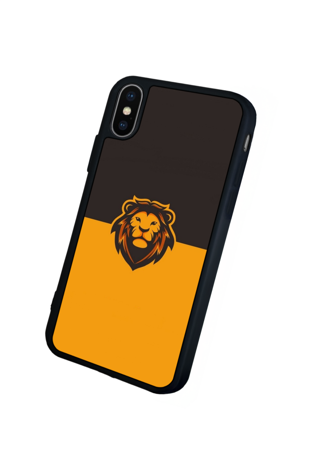 iPhone X/ XS Uyumlu Aslan Tasarımlı Glossy Premium Kılıf