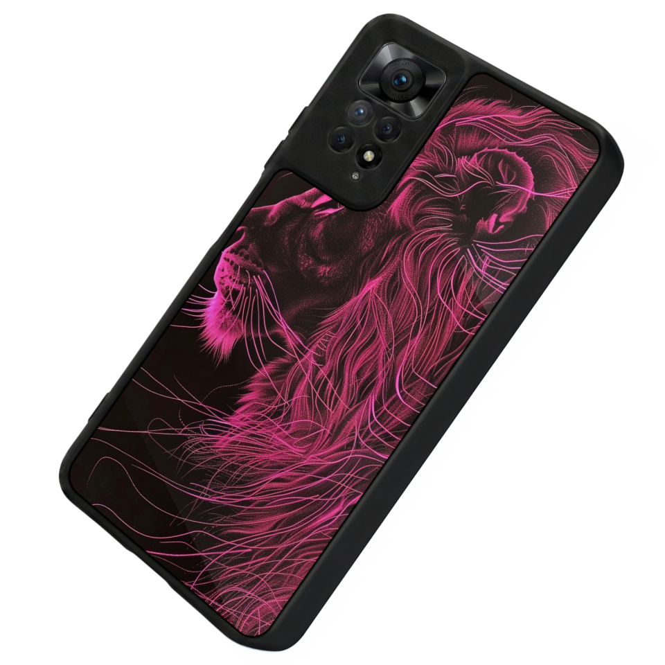 Xiaomi Redmi Note 11 Pro Uyumlu Aslan Tasarımlı Glossy Premium Kılıf