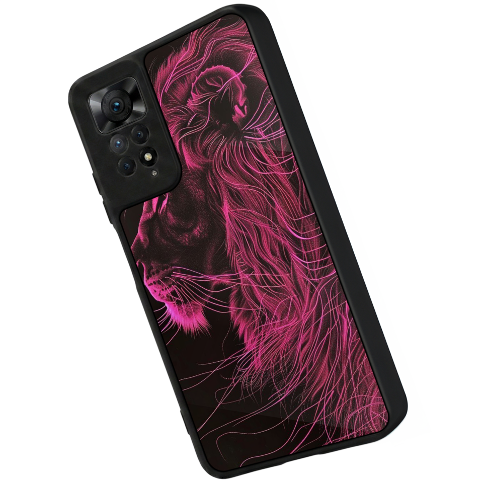 Xiaomi Redmi Note 11 Pro Uyumlu Aslan Tasarımlı Glossy Premium Kılıf