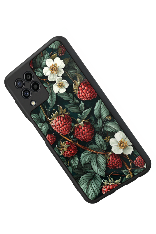 Samsung Galaxy M32 Uyumlu Botanik Tasarımlı Glossy Premium Kılıf