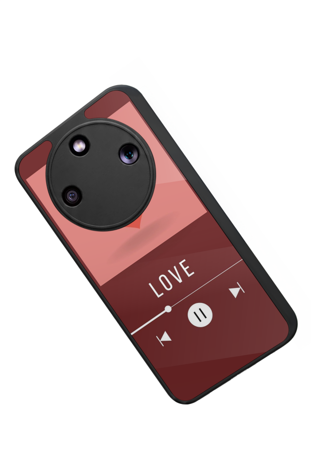 Honor Magic 8 Lite Uyumlu Kalp Love Tasarımlı Glossy Premium Kılıf