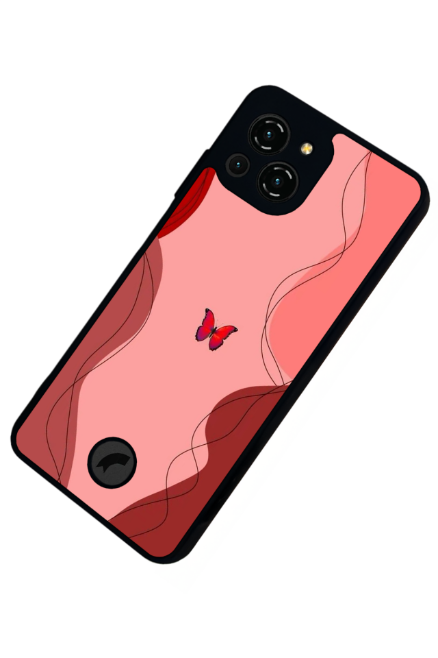 Reeder S23 Pro Max Uyumlu Kelebek Tasarımlı Glossy Premium Kılıf
