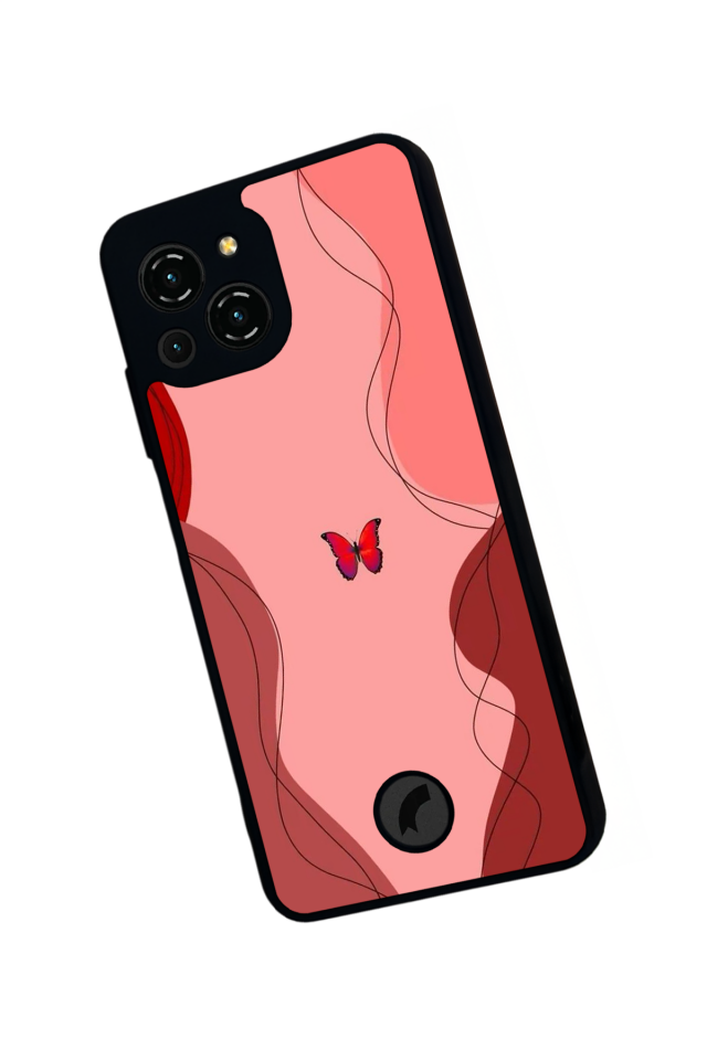 Reeder S23 Pro Max Uyumlu Kelebek Tasarımlı Glossy Premium Kılıf