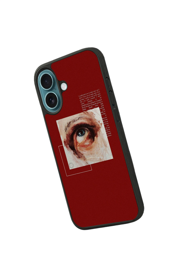 iPhone 16 Plus Uyumlu Kirmizi Tasarımlı Glossy Premium Kılıf