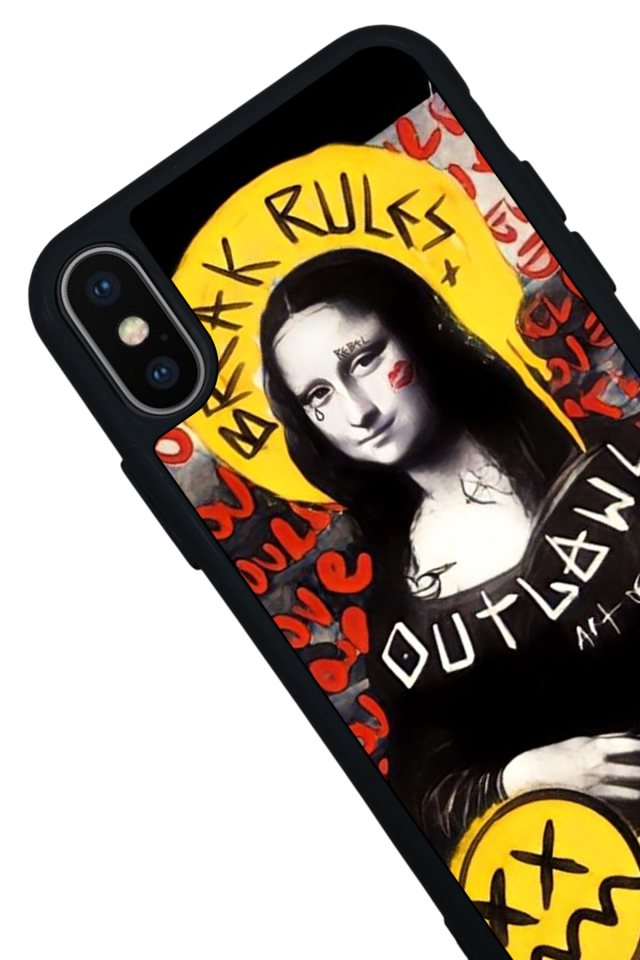 iPhone XS Max Uyumlu Monalisa Tasarımlı Glossy Premium Kılıf