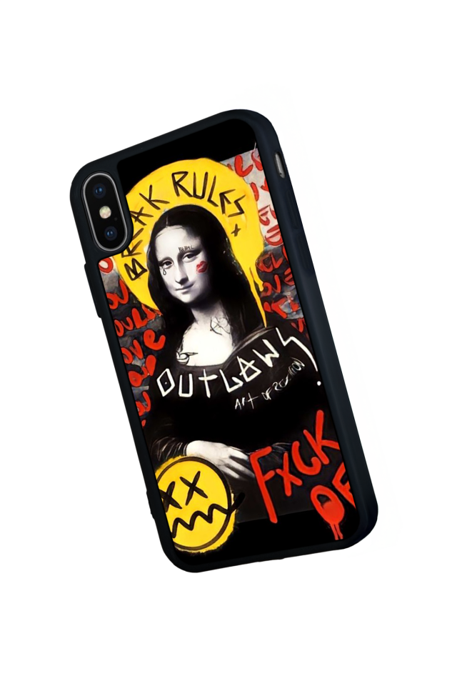 iPhone XS Max Uyumlu Monalisa Tasarımlı Glossy Premium Kılıf