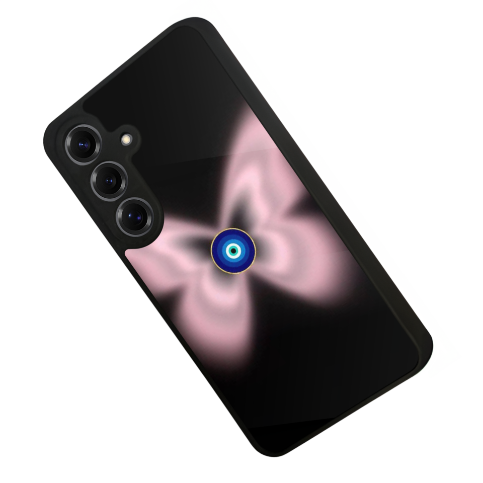 Samsung Galaxy S25 Uyumlu Nazar Tasarımlı Glossy Premium Kılıf