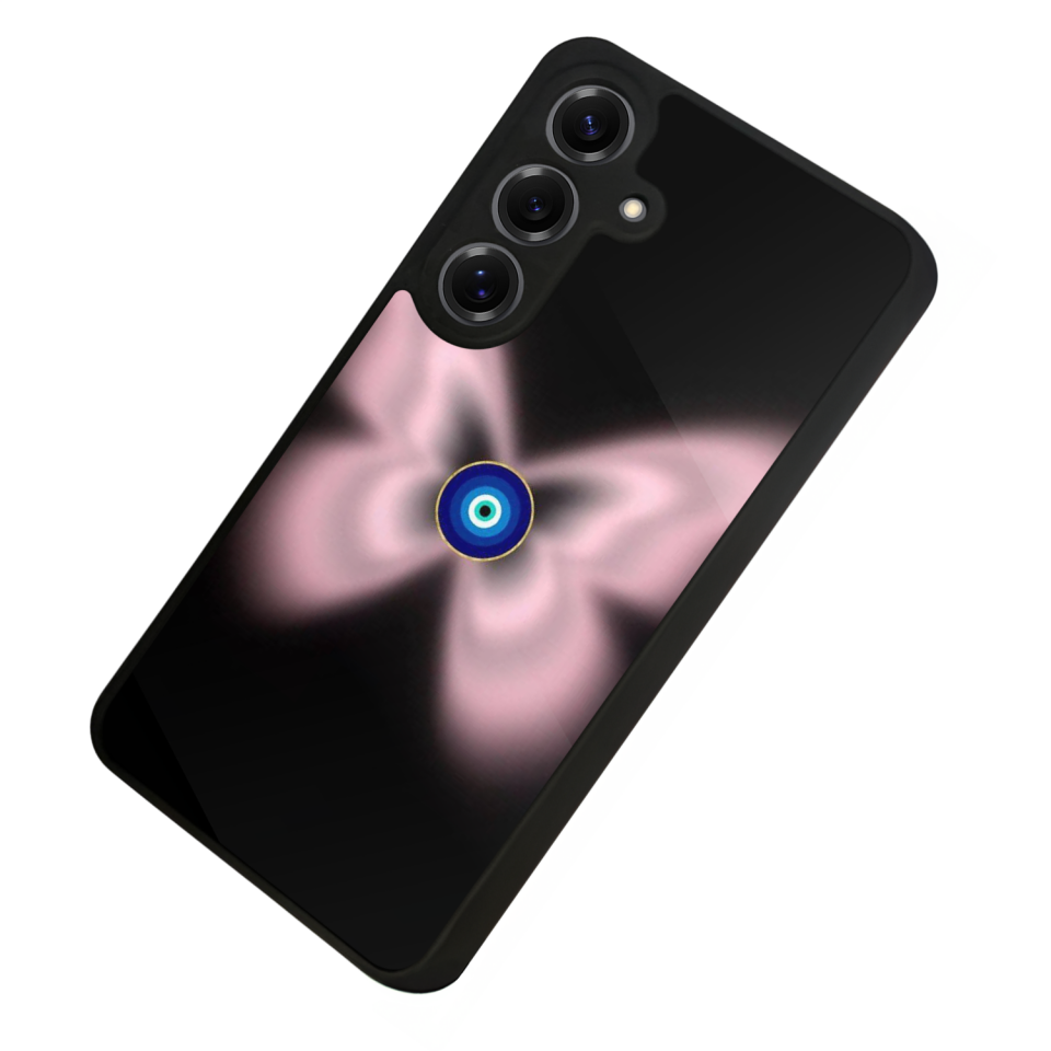 Samsung Galaxy S25 Uyumlu Nazar Tasarımlı Glossy Premium Kılıf