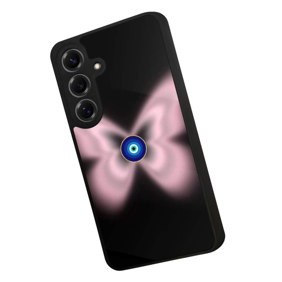 Samsung Galaxy S25 Uyumlu Nazar Tasarımlı Glossy Premium Kılıf