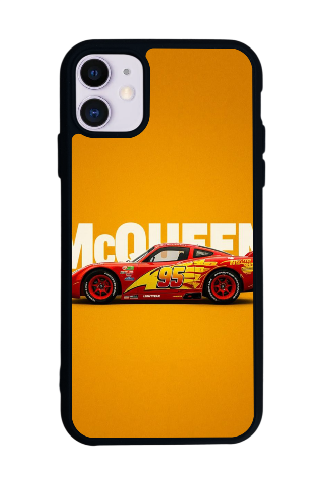 iPhone 11 Uyumlu Şimsek McQueen Tasarımlı Glossy Premium Kılıf