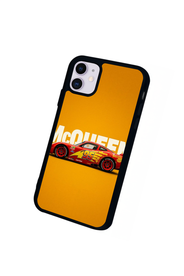 iPhone 11 Uyumlu Şimsek McQueen Tasarımlı Glossy Premium Kılıf