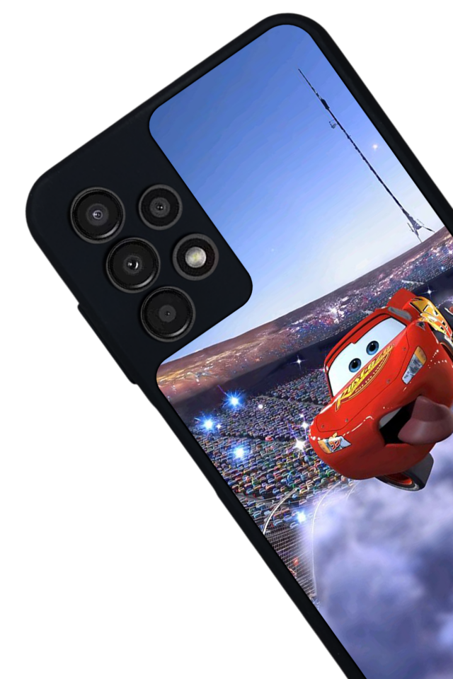Samsung Galaxy A13 Uyumlu Şimsek McQueen Tasarımlı Glossy Premium Kılıf