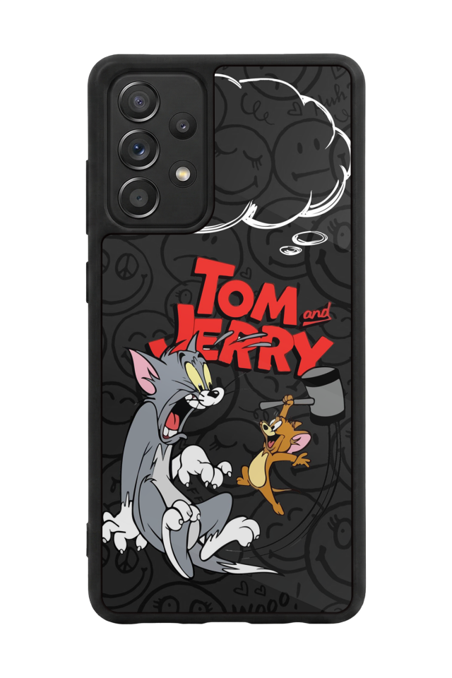 Samsung Galaxy A72 Uyumlu Tom And Jerry Tasarımlı Glossy Premium Kılıf