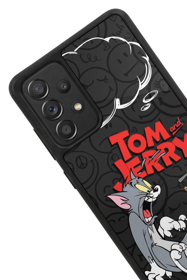 Samsung Galaxy A72 Uyumlu Tom And Jerry Tasarımlı Glossy Premium Kılıf