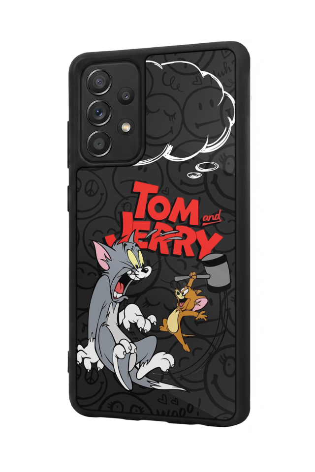 Samsung Galaxy A72 Uyumlu Tom And Jerry Tasarımlı Glossy Premium Kılıf