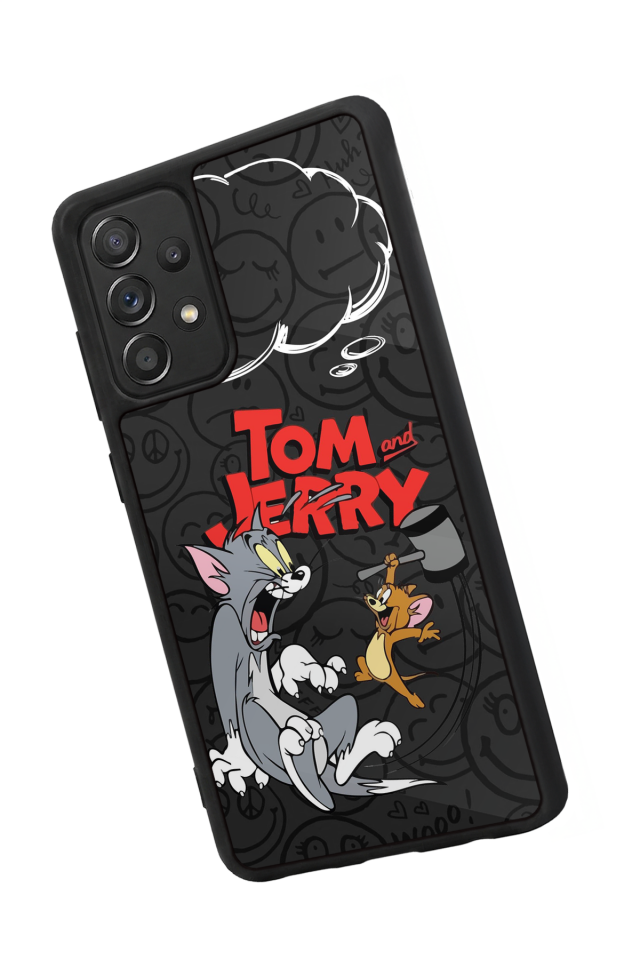 Samsung Galaxy A72 Uyumlu Tom And Jerry Tasarımlı Glossy Premium Kılıf