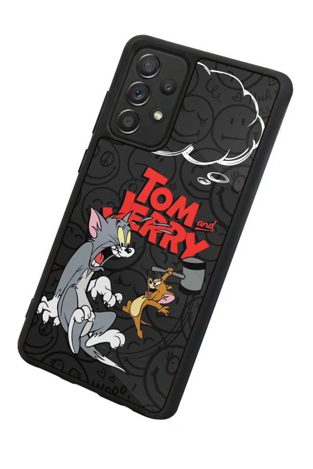 Samsung Galaxy A72 Uyumlu Tom And Jerry Tasarımlı Glossy Premium Kılıf