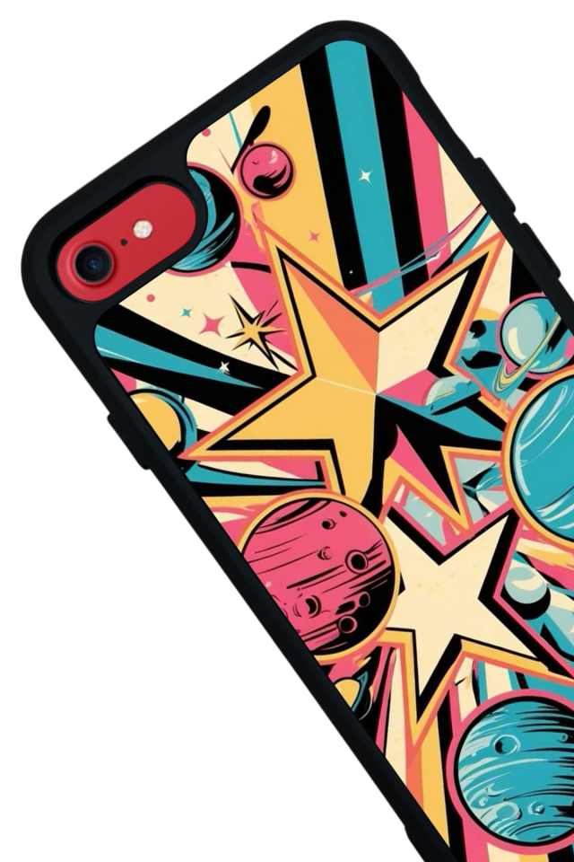 iPhone SE Uyumlu Uzay Tasarımlı Glossy Premium Kılıf