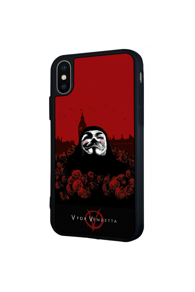 iPhone X/ XS Uyumlu Vendetta Tasarımlı Glossy Premium Kılıf